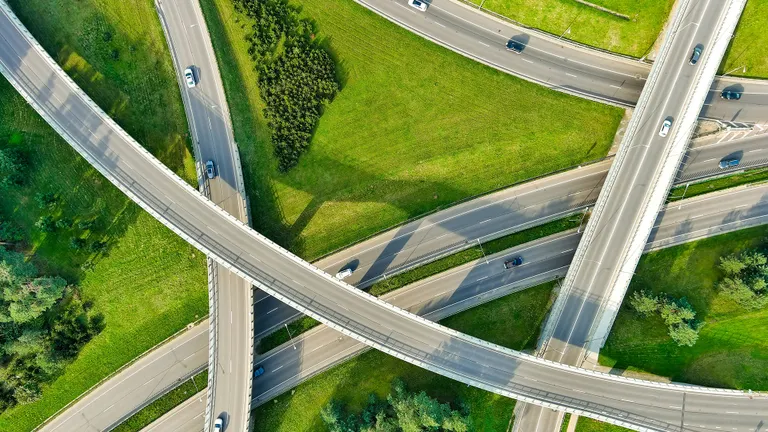 Autobahnen Vogelperspektive