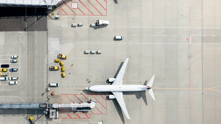 Flugzeug von oben 