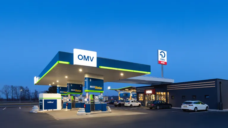 eine omv tankstelle 