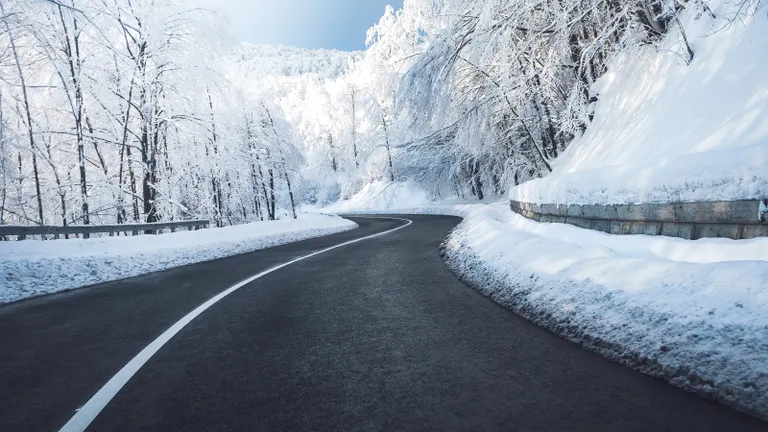 Straße im Winter