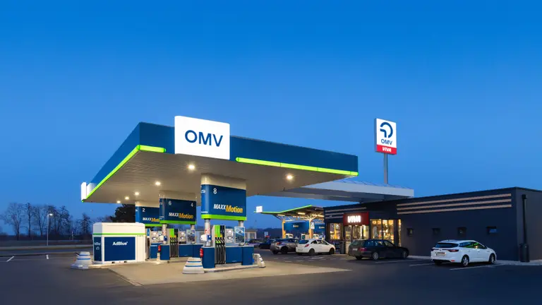 eine omv tankstelle